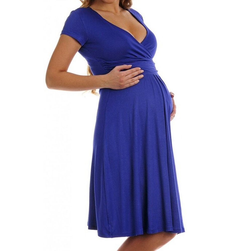 Women S Maternity Maxi Dresses Jersey Flare Baby Shower Dress For