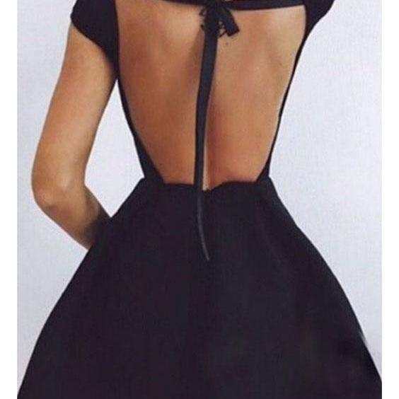 Sexy Black Prom Dress Shor..